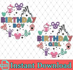 birthday boy, birthday girl, birthday squad, family trip, family vacation, family trip, magic kingdom, png download