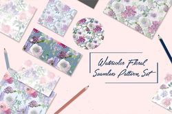 watercolor floral seamless pattern