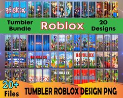 20 roblox tumbler png bundle, roblox png, 20oz design