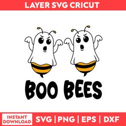 Boo Bees Svg, Boo Svg, Ghost Bee Svg, Bee Svg, Ghost Svg, Halloween Svg - Digital File
