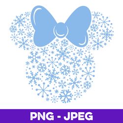 disney minnie mouse blue snowflakes icon holiday v1 , png design, png instant download