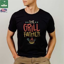 Retro The Grill Father Shirt, Fathers Day Grill T-shirt, Grilling Dad Sweatshirt, Barbecue Tee For Dad, Bbq Dad Gift, Gr