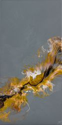 gold fire on grey, print- digital file that you will download