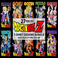 27 dragon anime ball t-shirt designs bundle 2