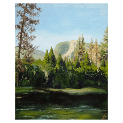 forest landscape original oil painting