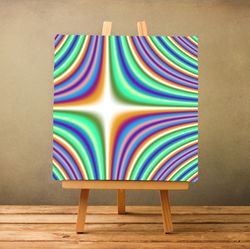 geometric pattern of rainbow colors. digital art