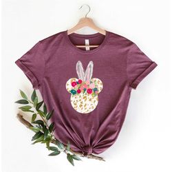 Leopar Minnie Bunny Shirt, Mickey Minnie Easter Disney Shirt, Disney Easter Shirt, Disney Family Shirts, Minnie Bunny, M