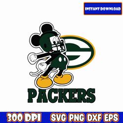 mickey football, green bay packers mickey | sports, ball, education, academic | classic, old | sublimation, illustration