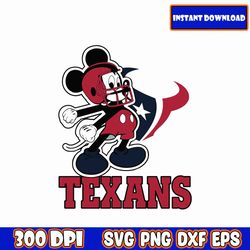 houston texans mickey svg, mickey mouse svg, football, sublimation design, digital illustration, instant download