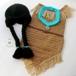 crochet pattern - princess pocahontas costume | princess dress crochet halloween costume | sizes newborn - 12 months
