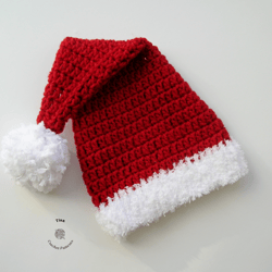 crochet pattern - santa hat, crochet christmas hat, santa photo prop, sizes from baby to adult