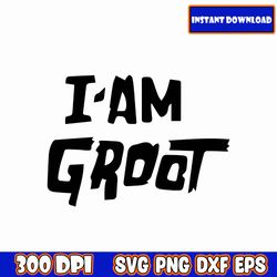 i am groot svg, groot sticker svg, groot clipart, groot layered files