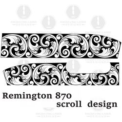 engraving laser designs remington 870 scroll design