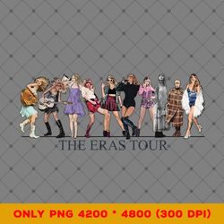 taylor swiftie eras png, ts swiftie album, taylor's version the eras tour 2023 concert sublimation design png digital pr