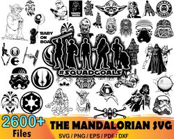 2600 The Mandalorian Svg Bundle, Yoda Clipart, Storm Trooper Svg