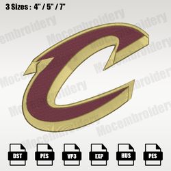 cleveland cavaliers embroidery designs,nba logo embroidery files,central,machine embroidery design file,instant download