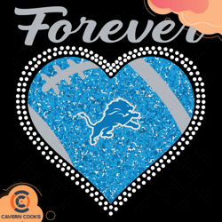 forever detroit lions heart diamond svg, sport svg, detroit lions svg, detroit svg