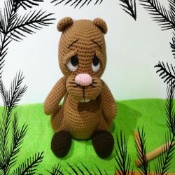 crochet pattern sweet beaver pdf ternura amigurumi english- espanol