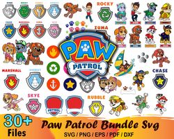 30 paw patrol bundle svg, paw patrol svg, paw patrol clipart, paw patrol svg, paw patrol clipart, dog patrol svg, dog pa