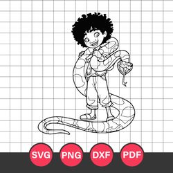 antonio & snake outline svg, antonio encanto svg, encanto svg, disney svg, png dxf pdf digital file