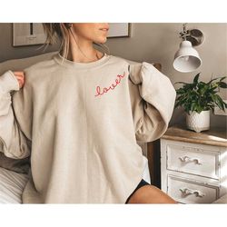 lover valentine sweatshirt for her, girlfriend gifts for valentines day, valentines day gift, love valentine shirts, gal