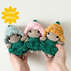 crochet flower pattern, penelope petals, crochet flower doll pattern, crochet pattern, crochet flower, crochet flower