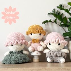 mushroom crochet pattern, toadstool tots, mushroom pattern, crochet pattern, cableandcanvas, cable and canvas, digital