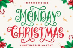 monday christmas font