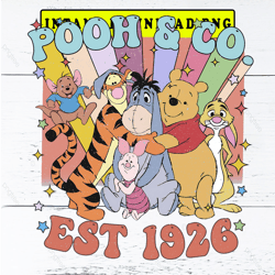 retro pooh & co est 1926 png, vintage pooh and co png, disneyland pooh bear png, winnie the pooh png