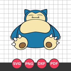 snorlax svg, pokemon characters svg, pokemon svg, anime svg, png dxf eps digital file