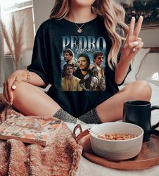 vintage pedro pascal in 90's/y2k style tribute tshirt, narcos, massive talent, pedro pascal meme, mandalorian, daddy ped