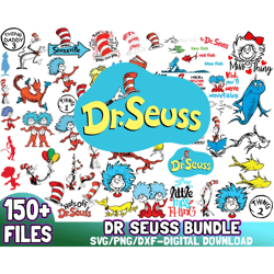 150 files dr seuss bundle svg