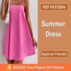 dress pattern | summer dress pattern pdf | simple dress pattern | backless dress pattern | open back dress pattern