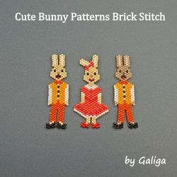 easter bunny beaded pattern spring holiday beadwork decorations home decor rabbit seed bead beading brick stitch brooch