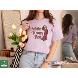 comfort colors mother knows best shirt, funny mothers day t-shirt, tangled mother gothel, rapunzel mom,  mom gift idea,