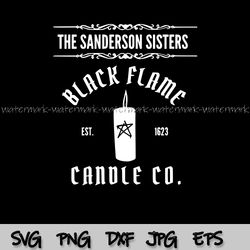 sanderson sisters black flame candle company svg, hocus pocus svg, halloween spooky season, black flame candle, cricut