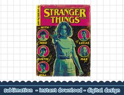 netflix stranger things group shot comic cover png,digital print