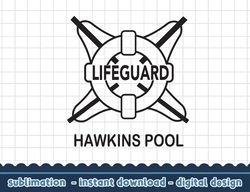 netflix stranger things hawkins pool lifeguard logo png,digital print