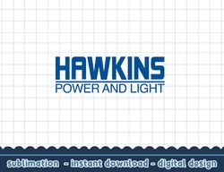 netflix stranger things hawkins power and light logo png,digital print