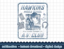 netflix stranger things mike wheeler hawkins a.v. club png,digital print