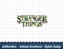 stranger things 4 camo text logo png,digital print