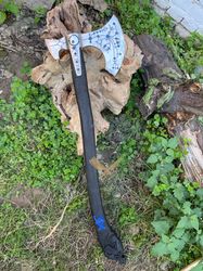 fully functional, hand-forged leviathan god of war, karatos viking bearded, norse, and celtic axes make excellent gifts.