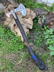 hand forged fully operational leviathan god of war axe, karatos viking bearded axe,norse axe,  celtic axe, gift for men