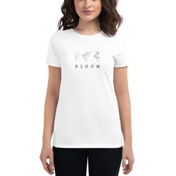 bloom graphic tee for women classic fit short sleeve t-shirt