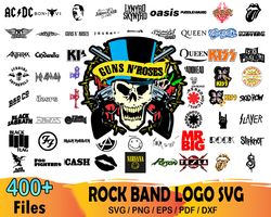 400 rock band logo bundle svg, rock band svg, logo rock band svg