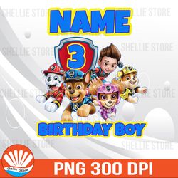 custom file paw patrol birthday png, paw patrol png, paw patrol birthday family png, paw patrol custom birthday