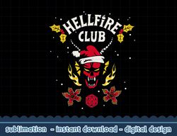 stranger things christmas hellfire club holiday sweater png,digital print
