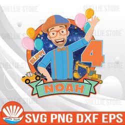 personalized blippi theme birthday boy svg, blippi svg, blippi birthday svg, custom digital download