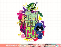 dc comics teen titans go  patterned portrait png, digital print,instant download