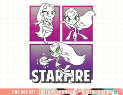 dc comics teen titans go  starfire action panels png, digital print,instant download